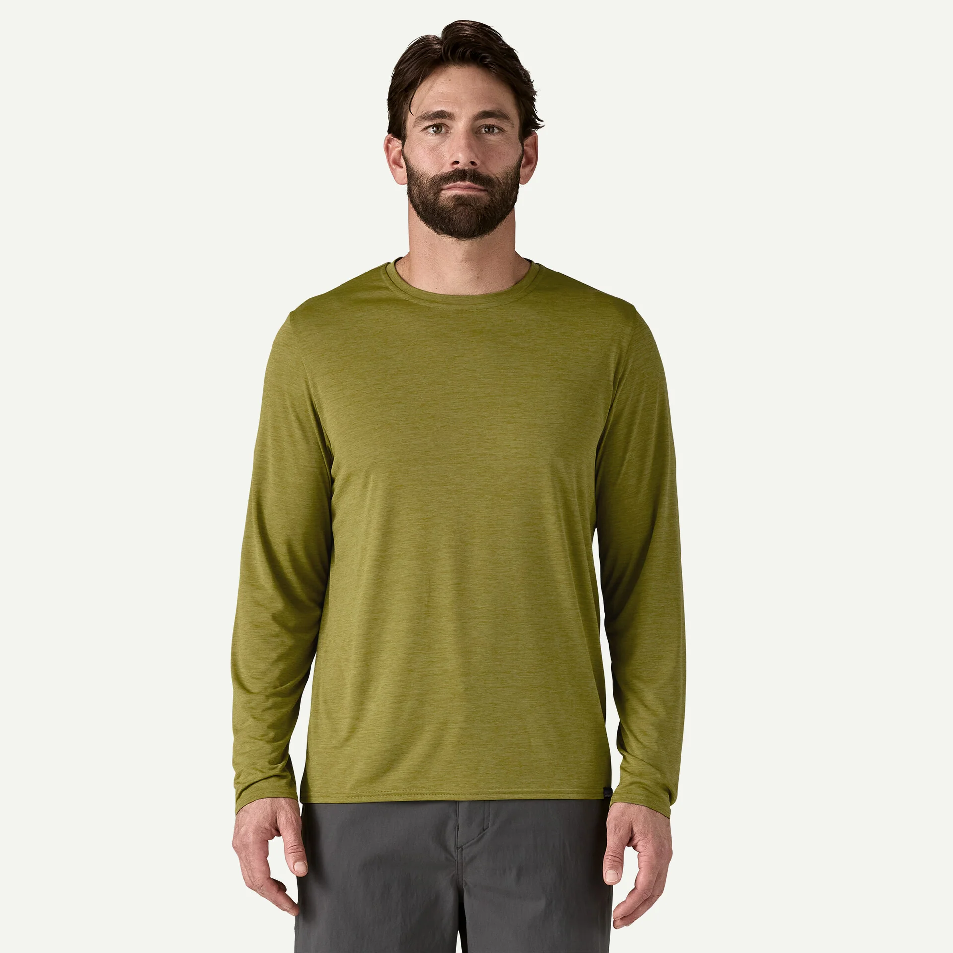 Patagonia Capilene Cool Daily L/S Shirt | Graze Green - Light Graze Green X-Dye | Mens - Image 2