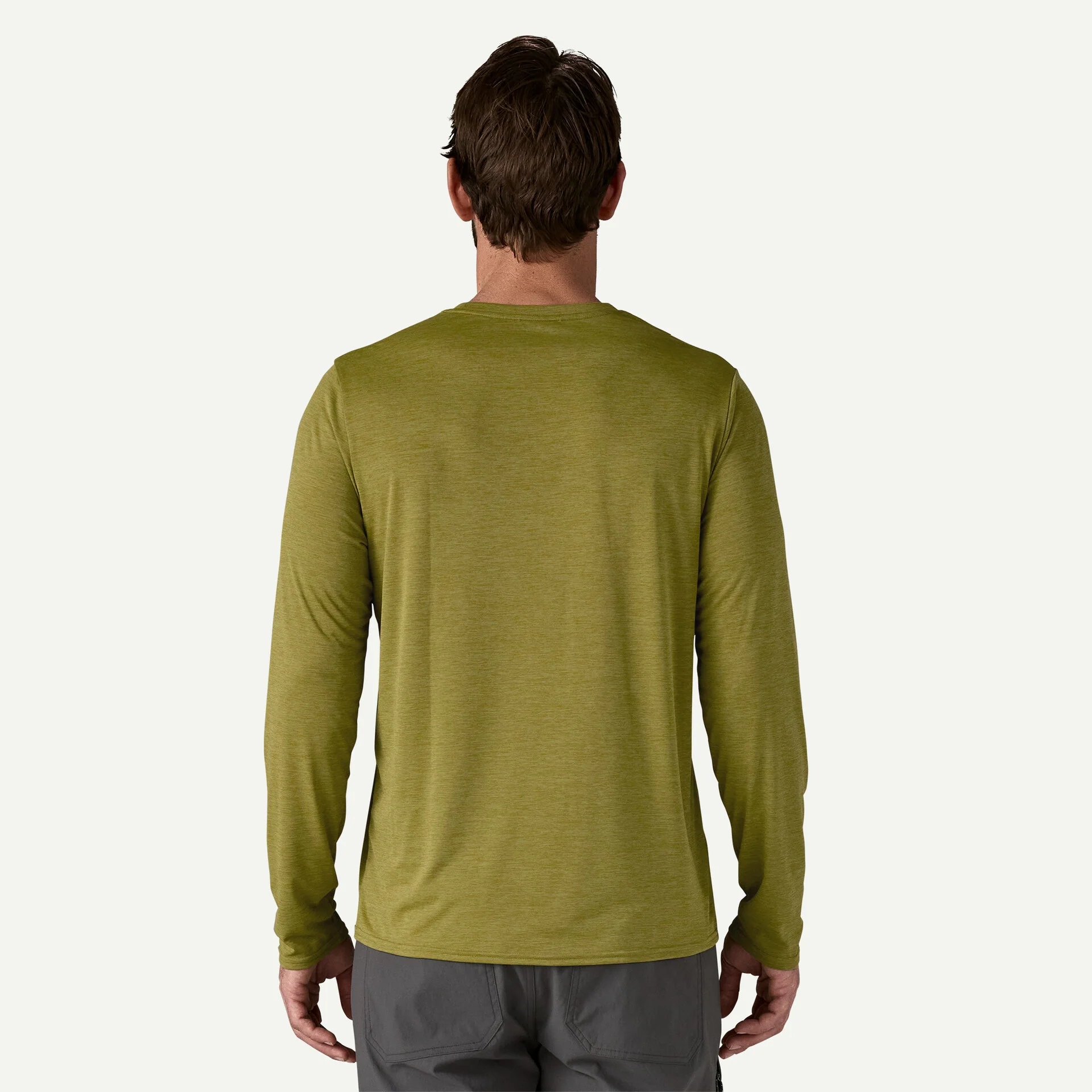 Patagonia Capilene Cool Daily L/S Shirt | Graze Green - Light Graze Green X-Dye | Mens - Image 3
