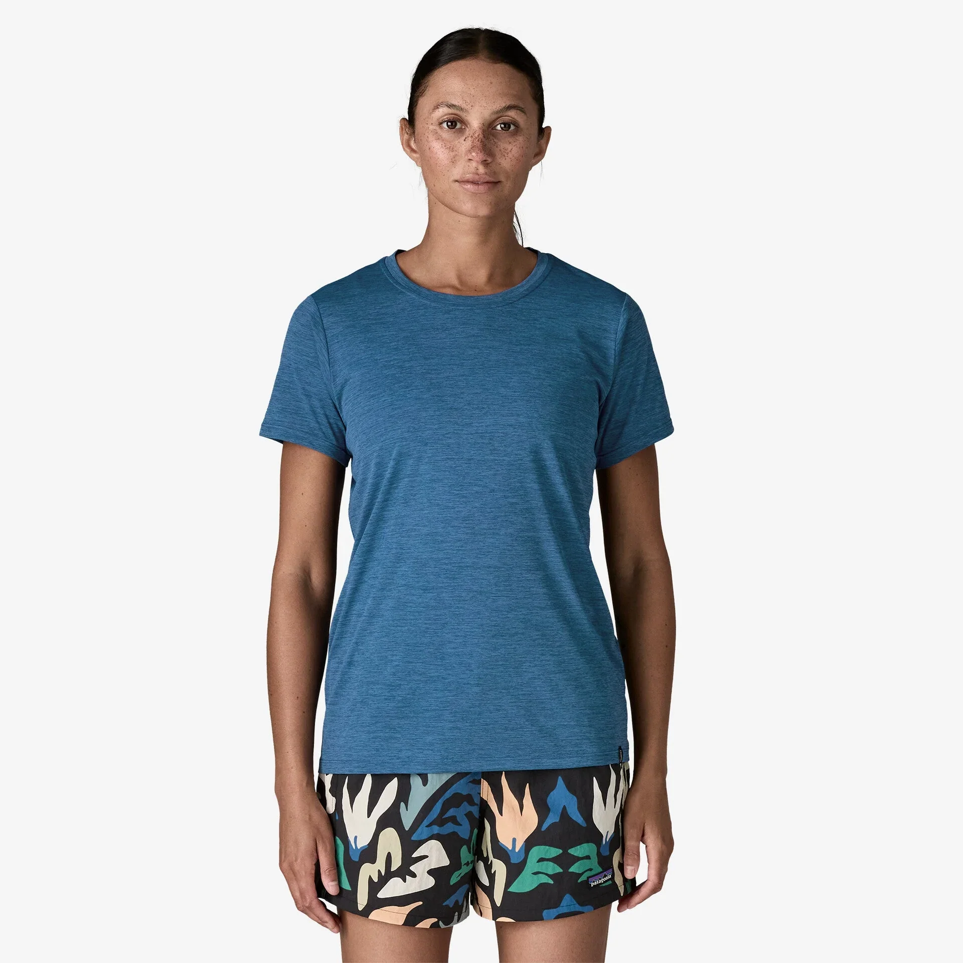 Patagonia Capilene Cool Daily Shirt | Aquatic Blue / Light Aquatic Blue X-Dye | Womens - Image 2