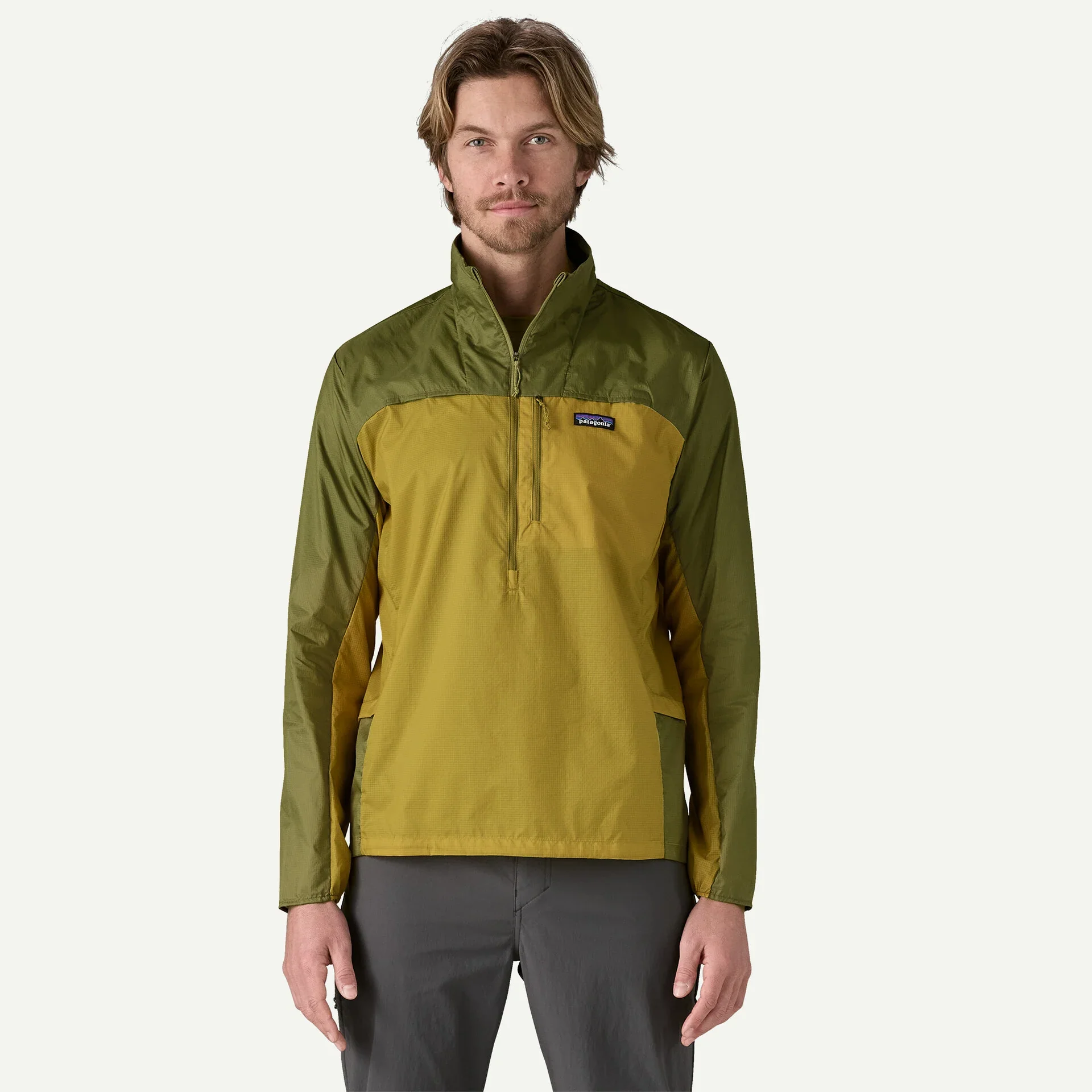 Patagonia Houdini Stash 1/2 Zip Pullover | Bundle Green / Graze Green | Mens - Image 2