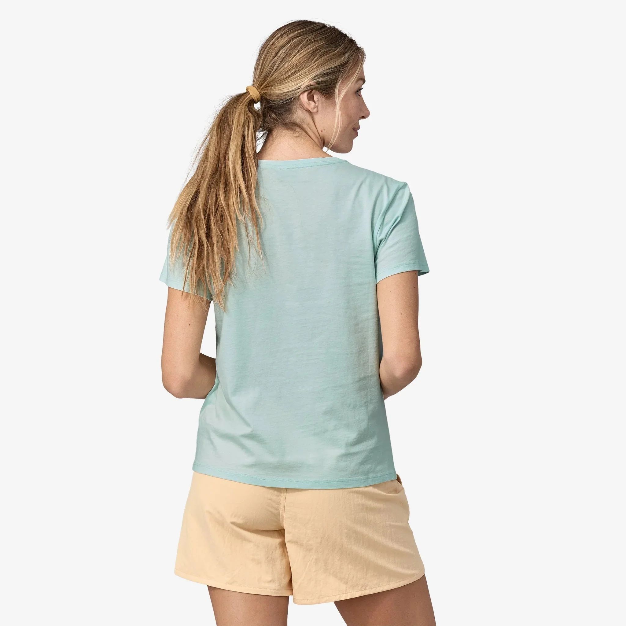 Patagonia Regenerative Organic Certified Cotton Tee | Wispy Green | Womens - Image 3