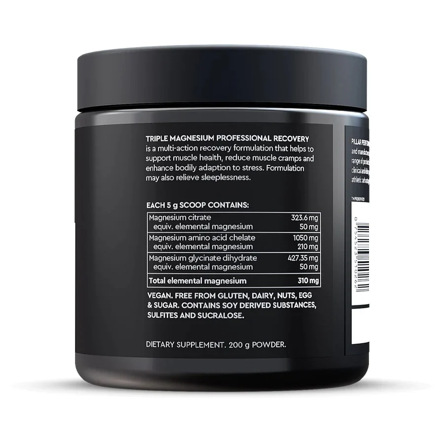 Pillar Performance Triple Magnesium Powder | 200g Tub - Image 5