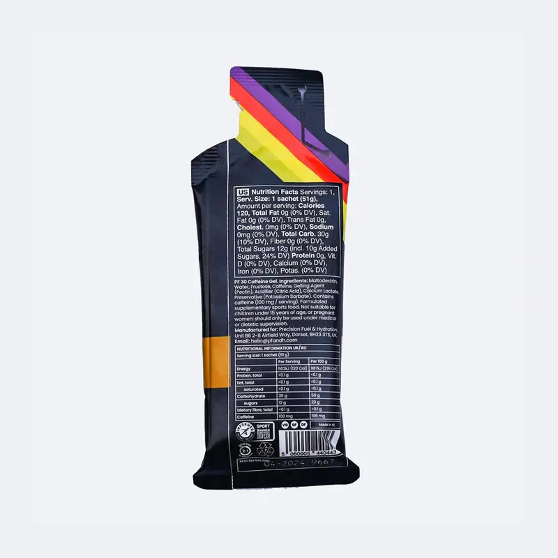 Precision Fuel PF 30 Gel Caffeinated - Image 2