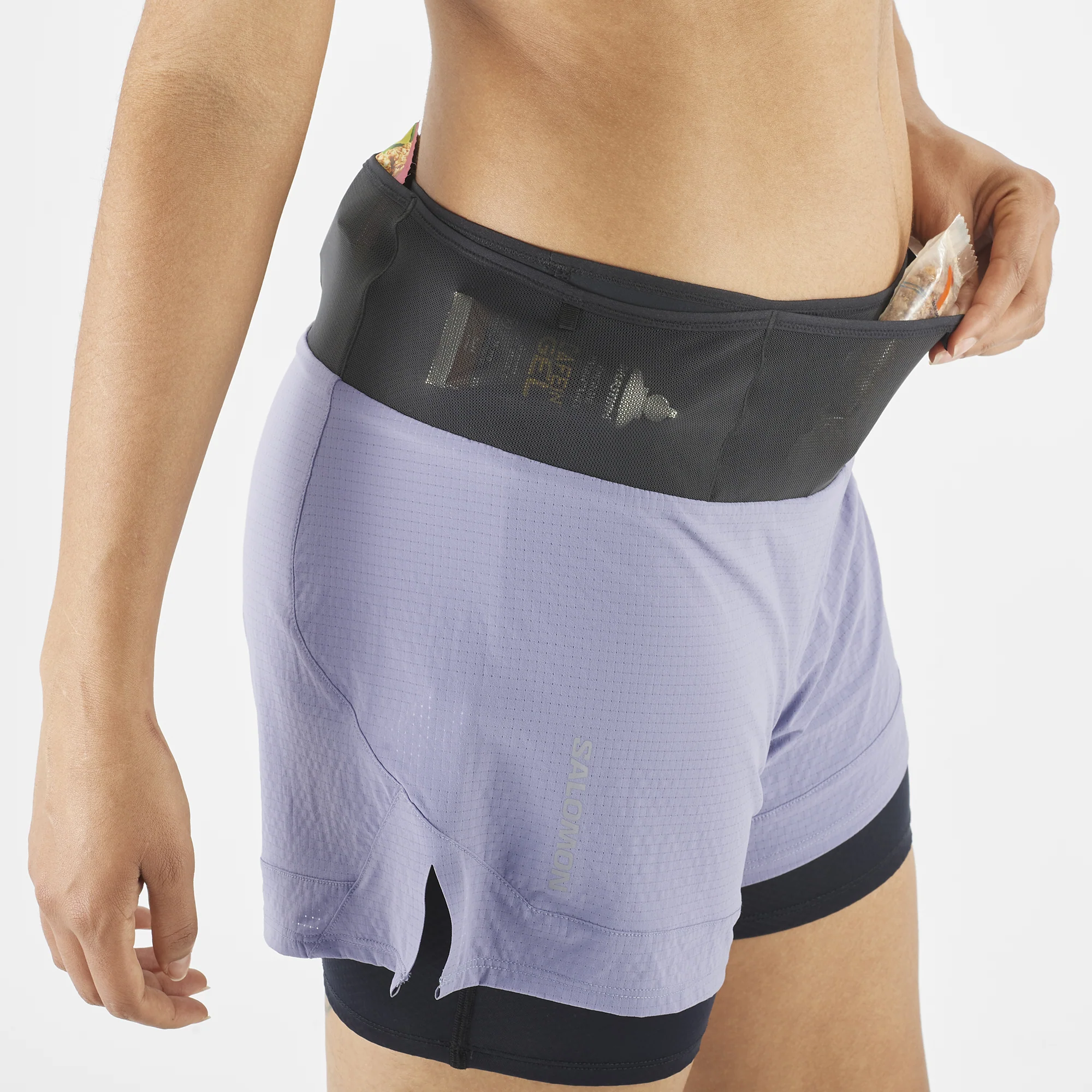 Salomon Sense Aero 2in1 Short | Blue Granite | Womens - Image 2