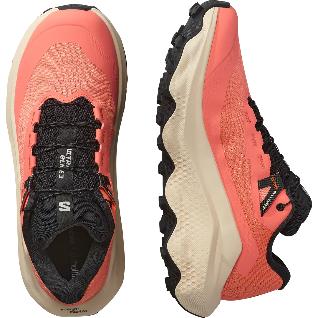 Salomon Ultra Glide 3 | Fusion Coral / Tender Peach / Black | Womens - Image 3