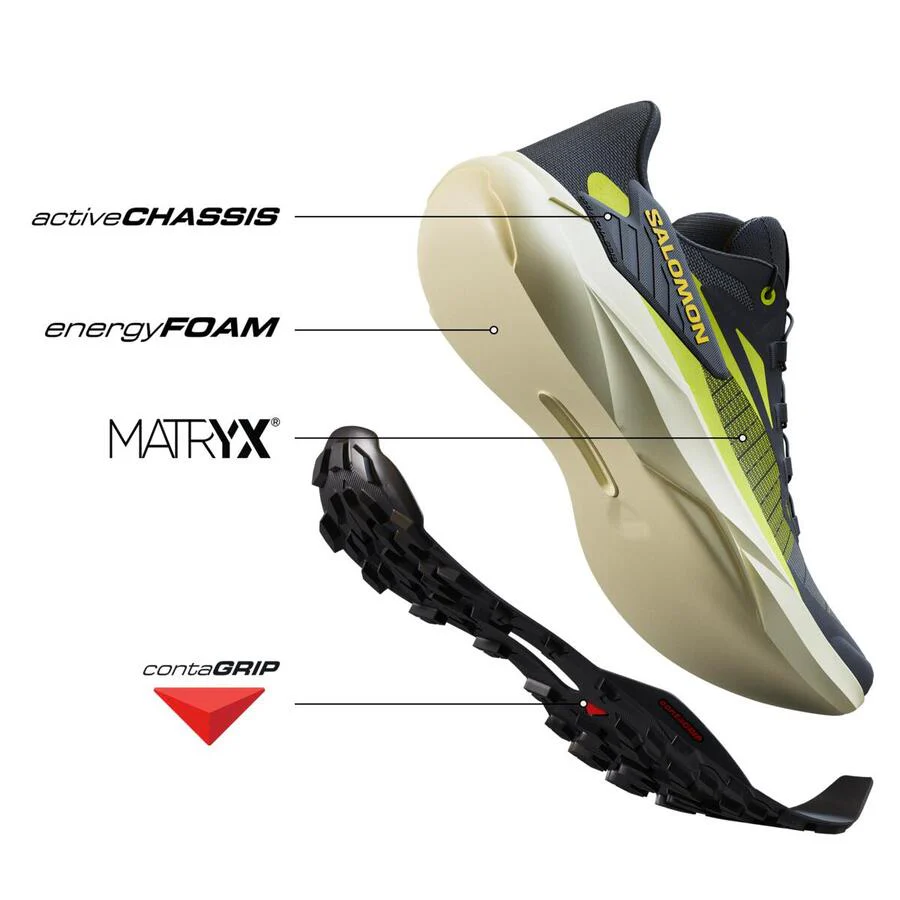 Salomon Genesis | Black / Sulphur Spring / Transparent Yellow | Mens - Image 7