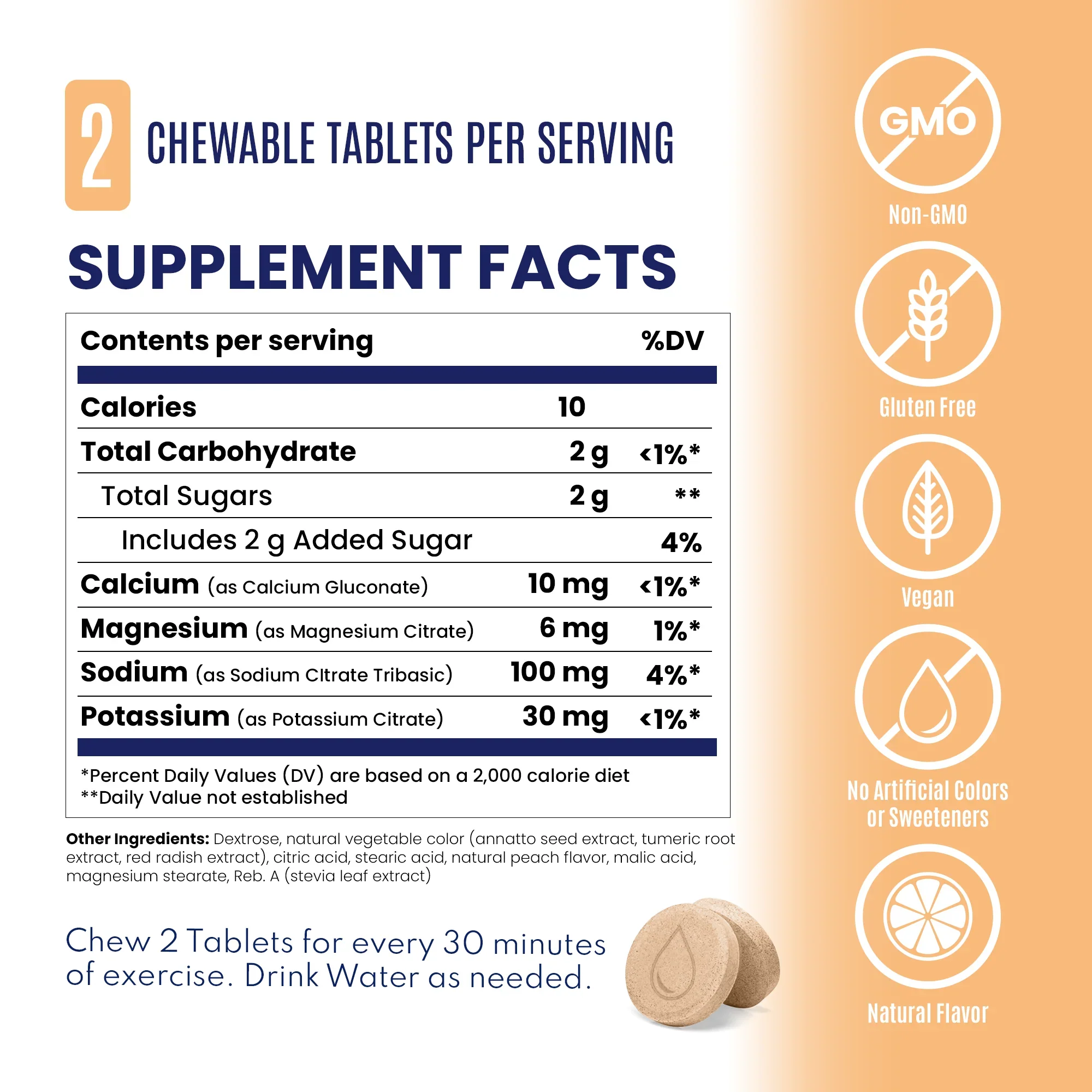 SaltStick FastChews | Peach | Bottle of 60 - Image 3