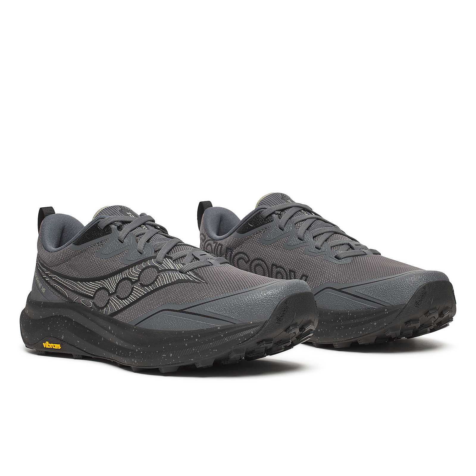 Saucony Peregrine 16 Wide | Carbon / Black | Mens - Image 6