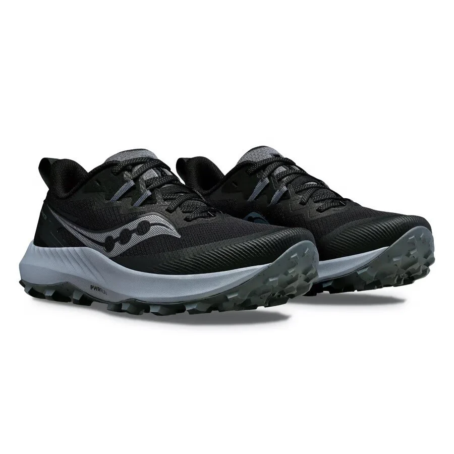 Saucony Peregrine 14 Wide | Black / Carbon | Womens - Image 3