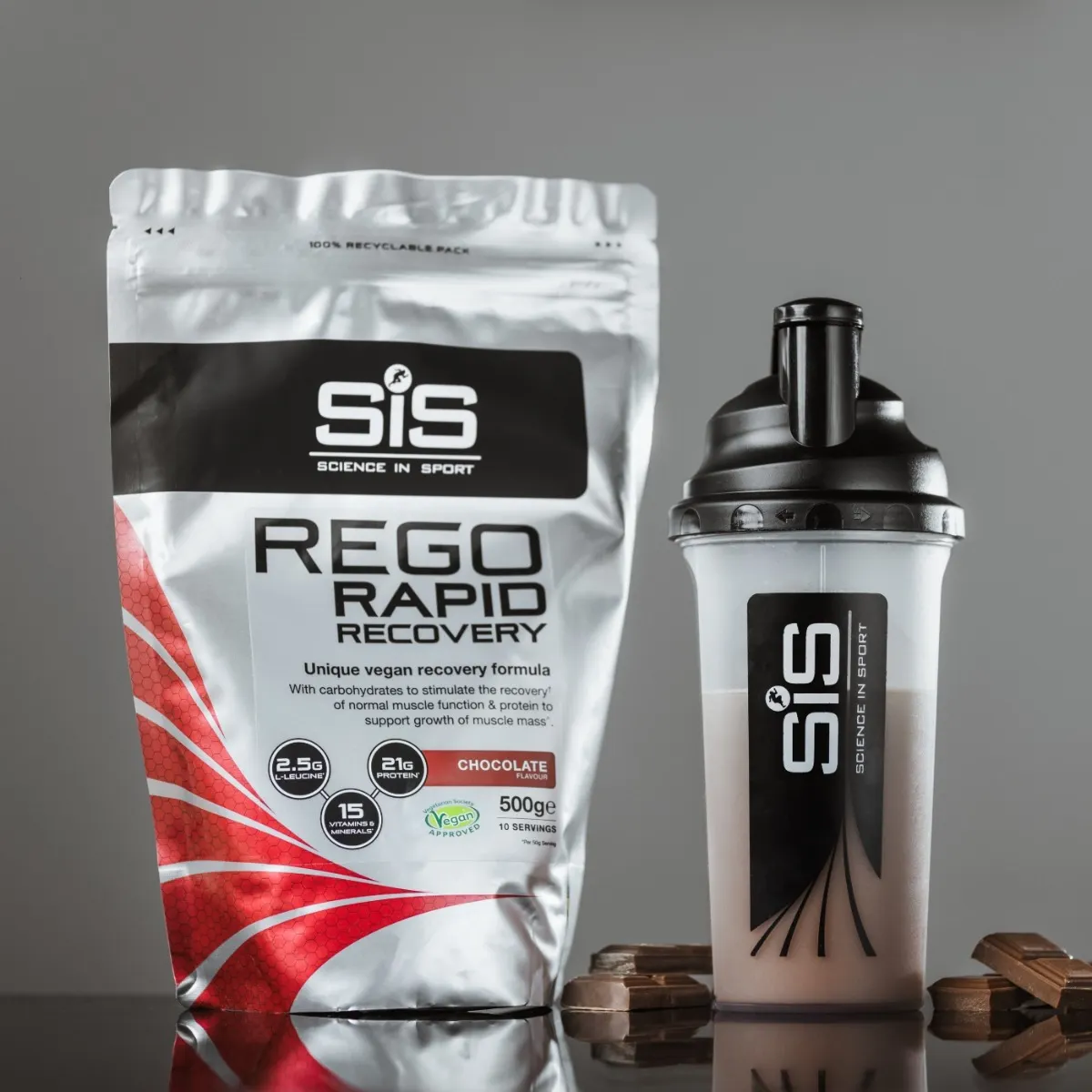 SiS REGO Rapid Recovery Powder | 500g Bag | Chocolate - Image 2