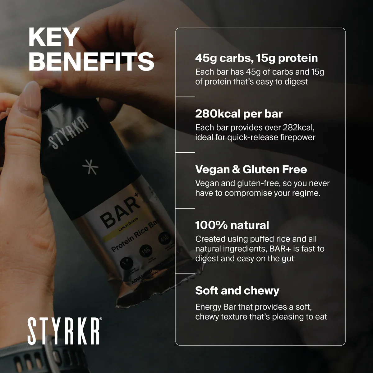 Styrkr Bar+ Protein Recovery Bar | Lemon Drizzle - Image 3