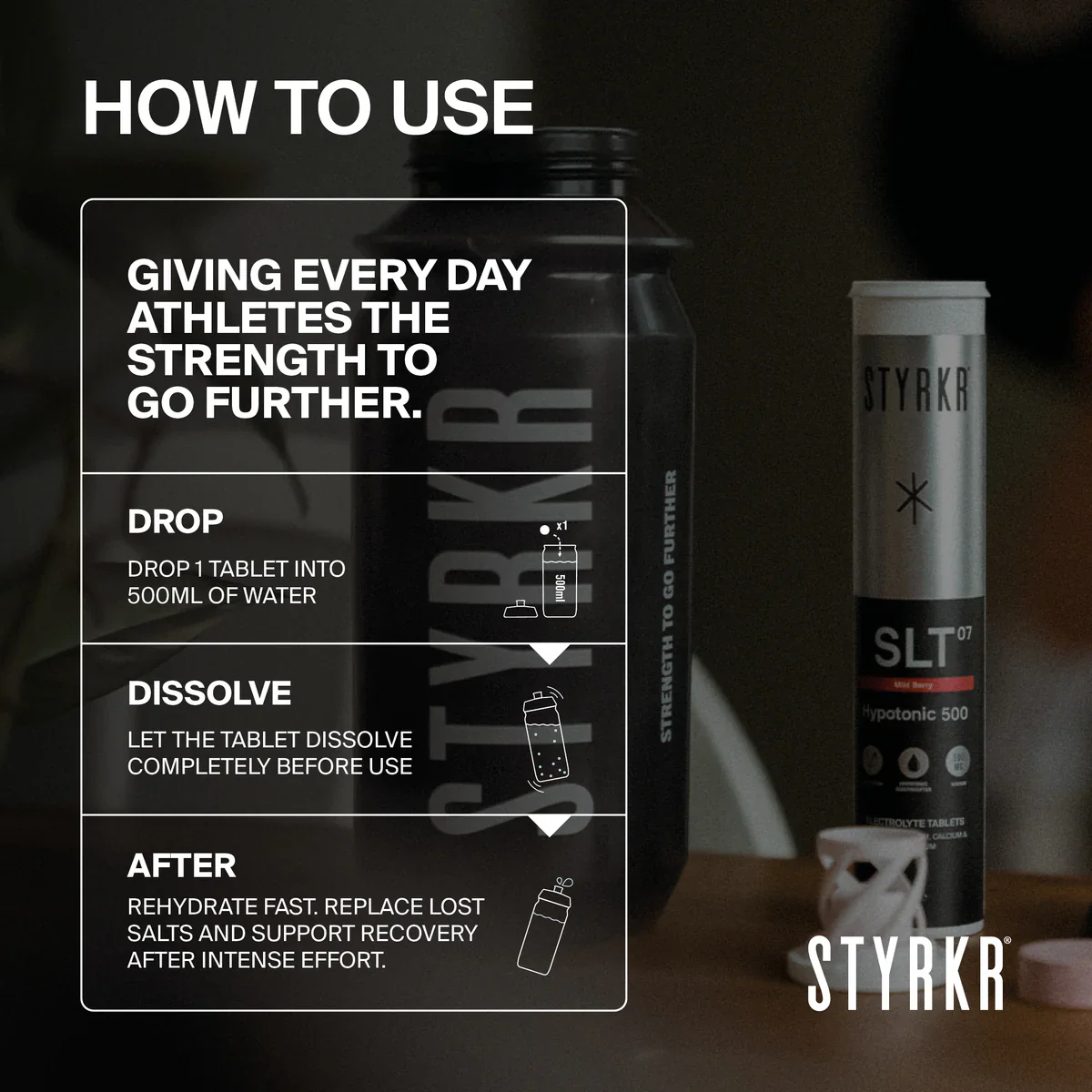 Styrkr SLT07 Quad-Blend Electrolyte Tablets | 500mg Mild Berry - Image 5