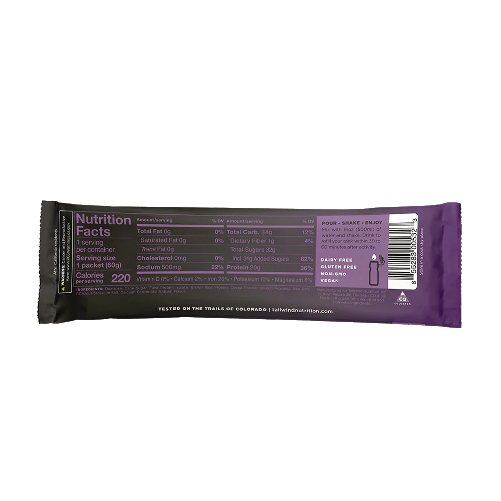 Tailwind Nutrition Fava Recovery Mix | Single Serve | Chocolate - Image 3