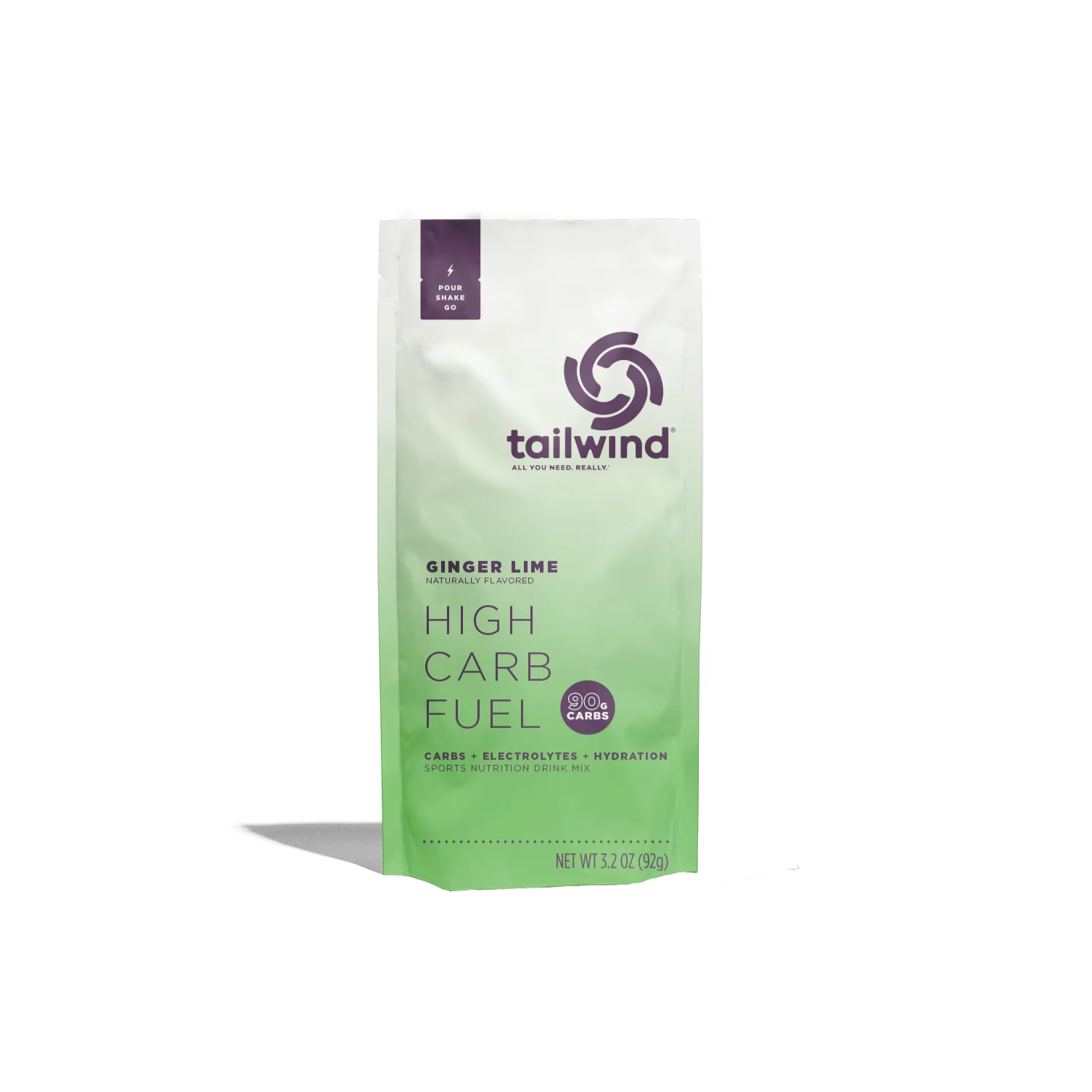 Tailwind Nutrition High Carb Fuel | Single Serve | Ginger Lime