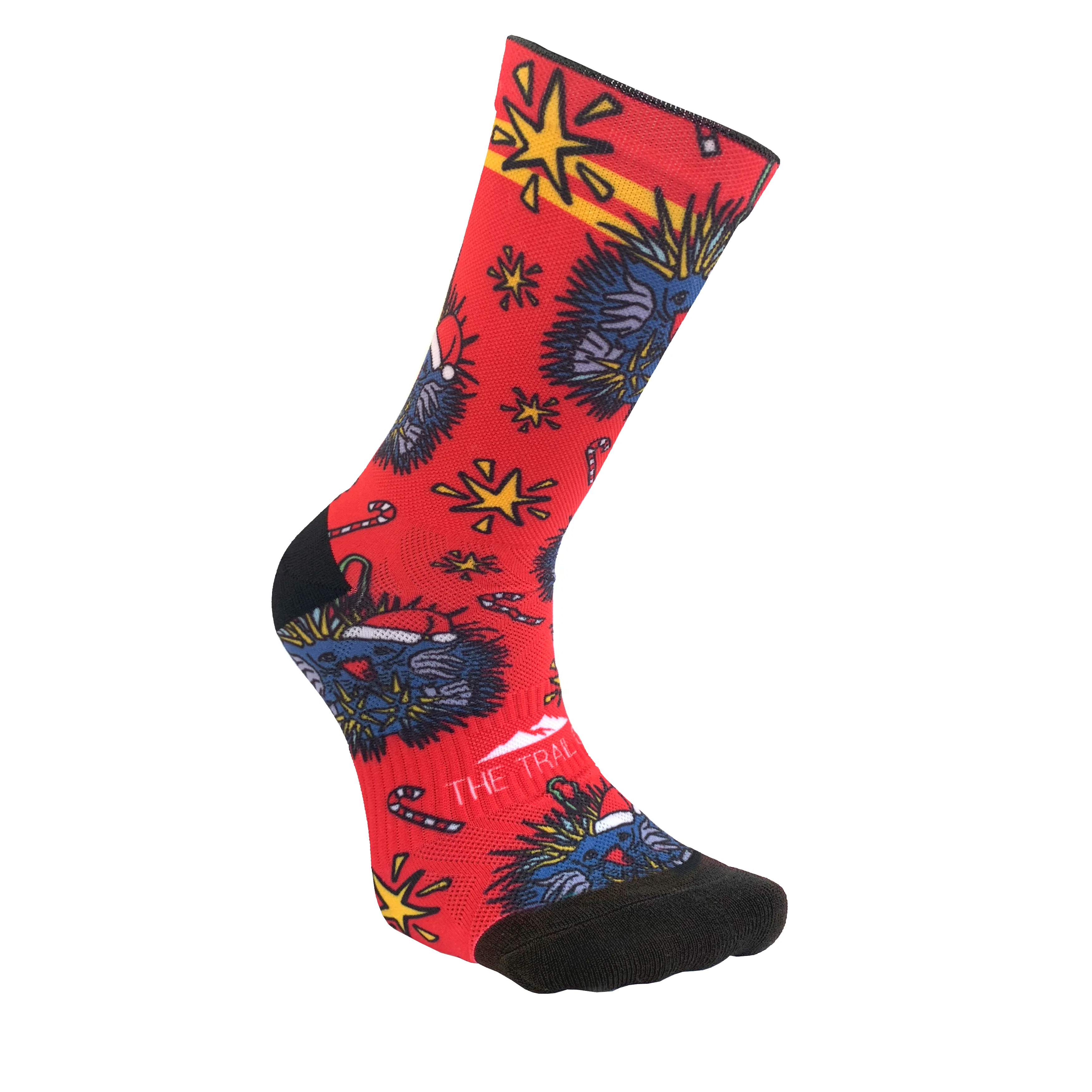 The Trail Co. Running Socks | Christmas Echidna Red - Image 3