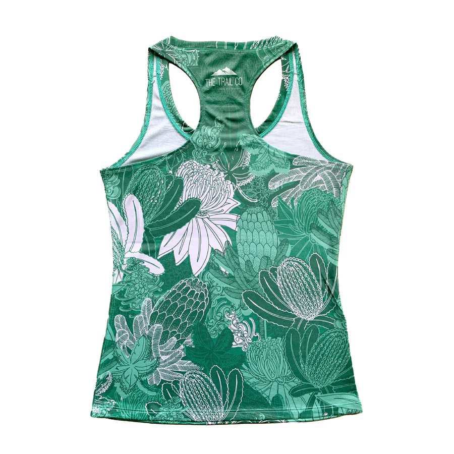 The Trail Co. Run Singlet | Green Bloom | Womens - Image 4