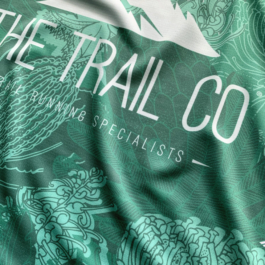 The Trail Co. Run Tee | Green Bloom | Mens - Image 2