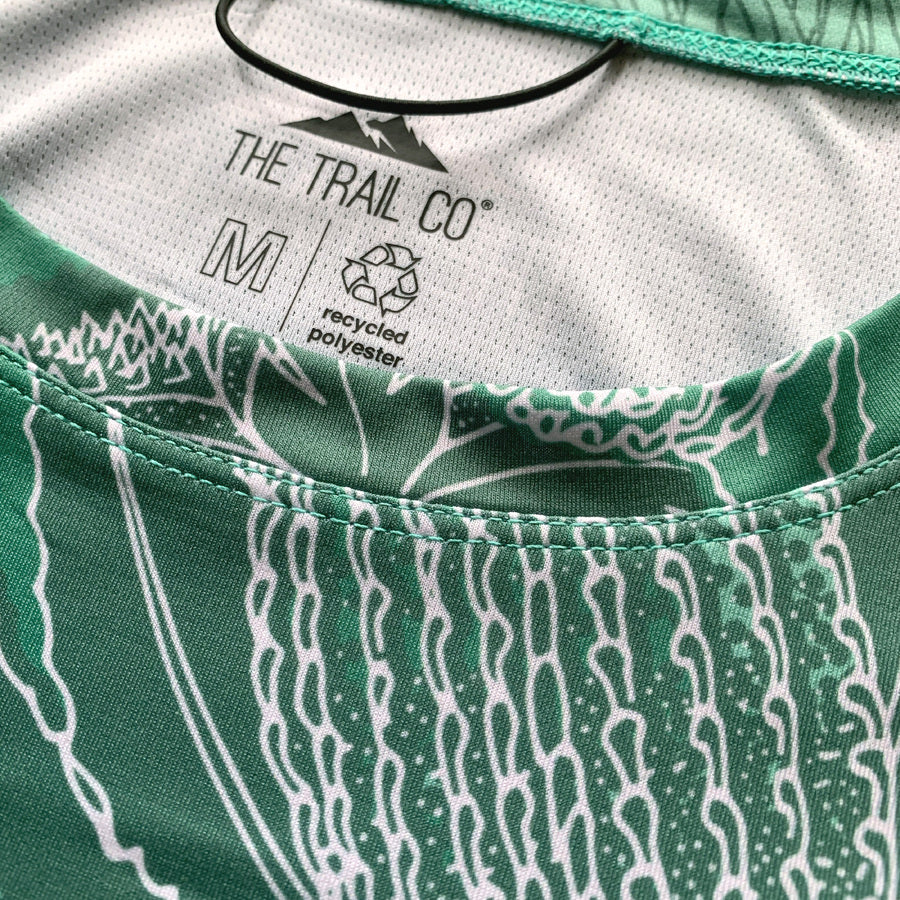 The Trail Co. Run Tee | Green Bloom | Mens - Image 3