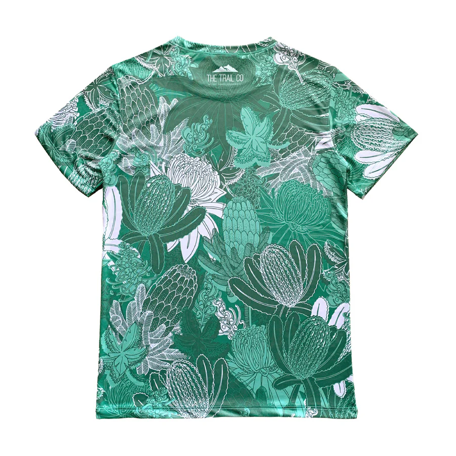 The Trail Co. Run Tee | Green Bloom | Mens - Image 4