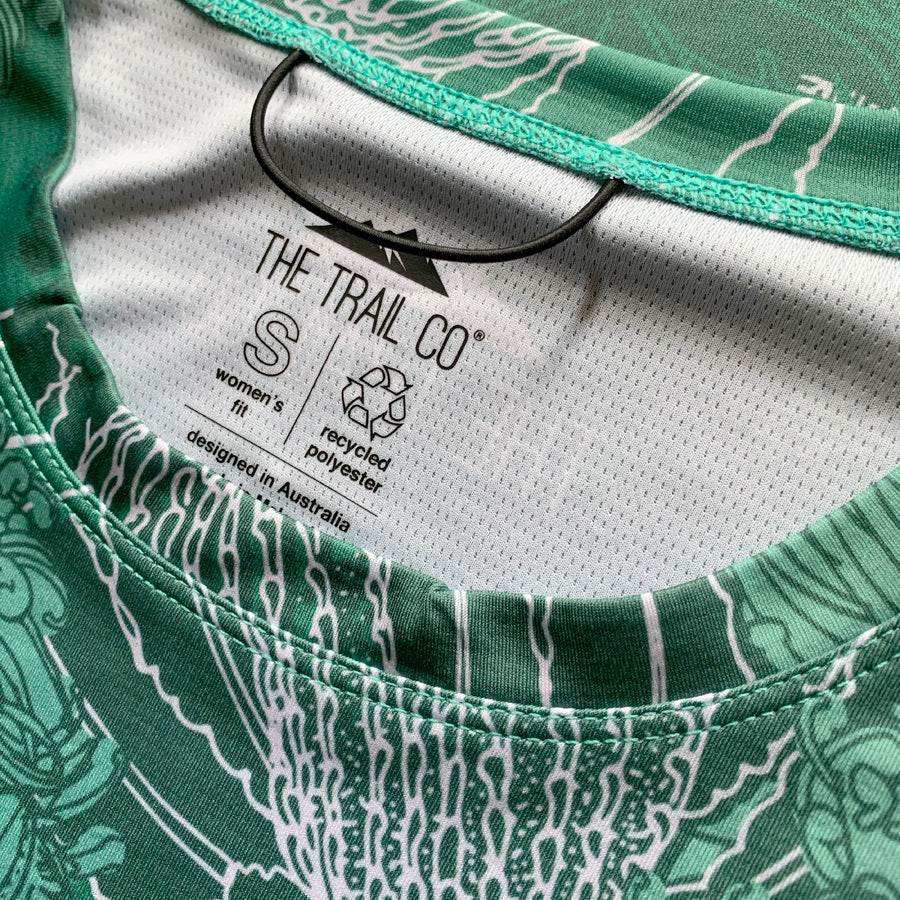 The Trail Co. Run Tee | Green Bloom | Womens - Image 3