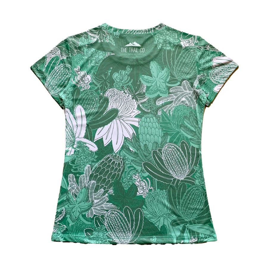 The Trail Co. Run Tee | Green Bloom | Womens - Image 4